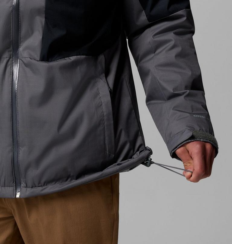 Men's Point Park II Waterproof Insulated Jacket, Color: City Grey, Black, image 9