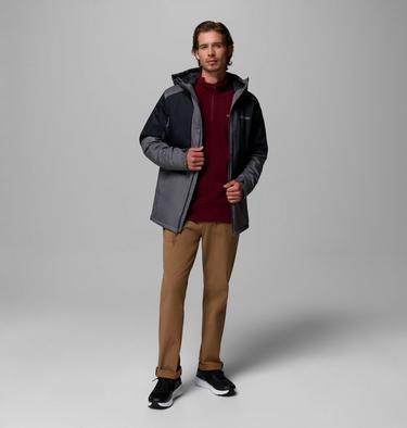 Men's Point Park II Waterproof Insulated Jacket, Color: City Grey, Black, image 10