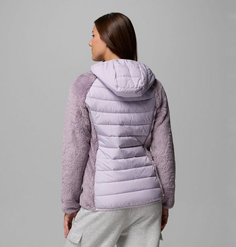 Women's Powder Lite II Sherpa Hybrid Fleece Jacket, Color: Shale Purple, Lavender Pearl, image 3