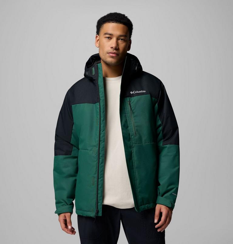 Men's Hikebound II Insulated Waterproof Jacket, Color: Rain Forest, Black, image 5
