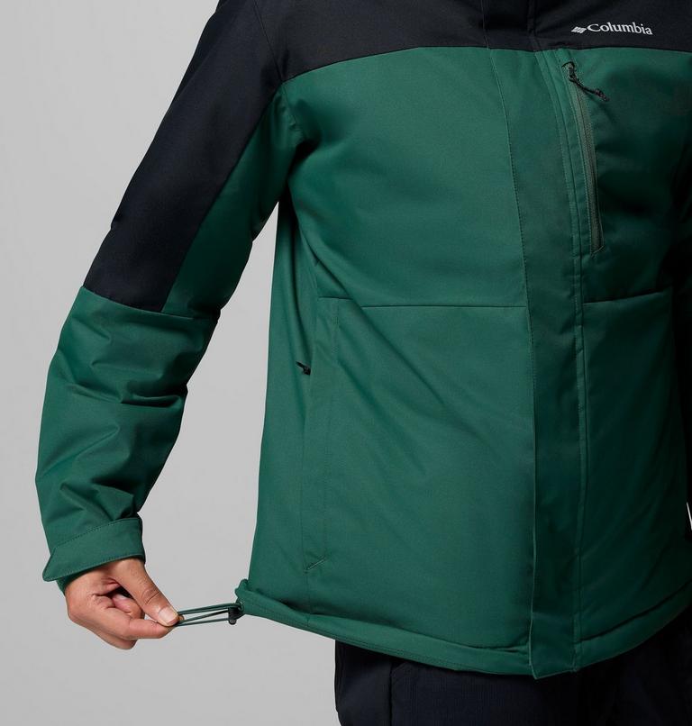 Men's Hikebound II Insulated Waterproof Jacket, Color: Rain Forest, Black, image 9