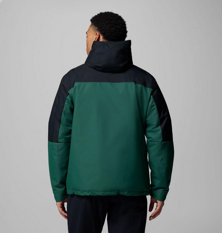 Men's Hikebound II Insulated Waterproof Jacket, Color: Rain Forest, Black, image 3