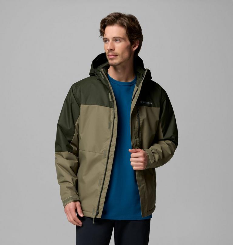 Men's Hikebound II Insulated Waterproof Jacket, Color: Stone Green, Greenscape, image 5