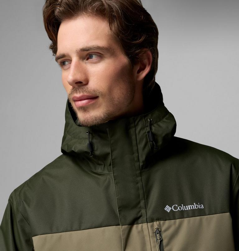 Men's Hikebound II Insulated Waterproof Jacket, Color: Stone Green, Greenscape, image 7