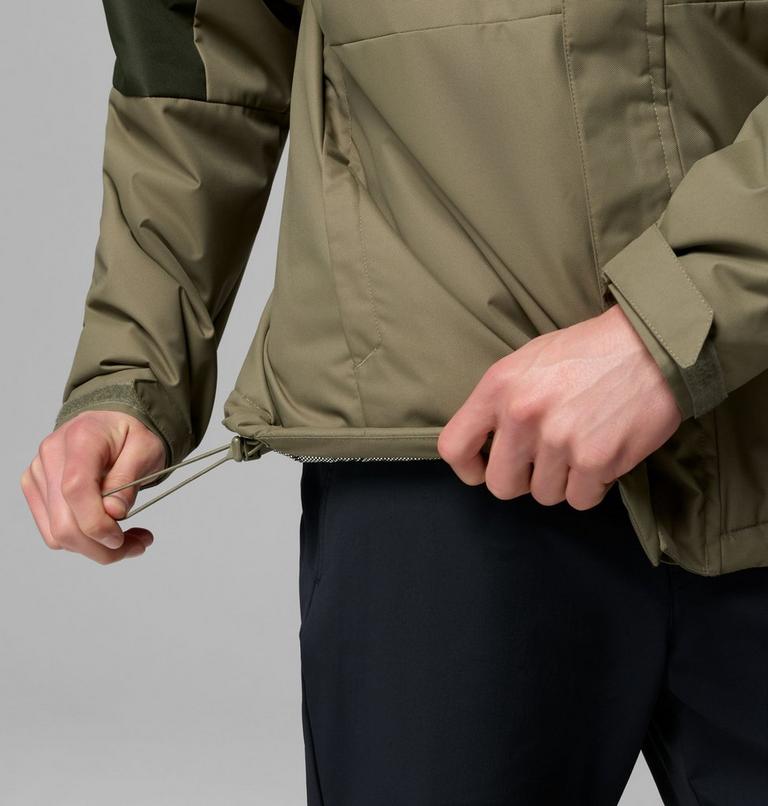 Men's Hikebound II Insulated Waterproof Jacket, Color: Stone Green, Greenscape, image 9