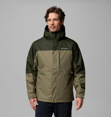 Men's Hikebound II Insulated Waterproof Jacket, Color: Stone Green, Greenscape, image 9