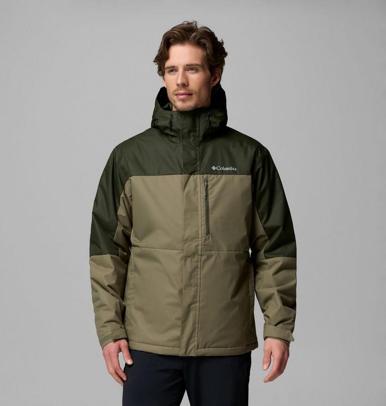 Men's Hikebound II Insulated Waterproof Jacket, Color: Stone Green, Greenscape, image 1