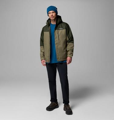 Men's Hikebound II Insulated Waterproof Jacket, Color: Stone Green, Greenscape, image 10