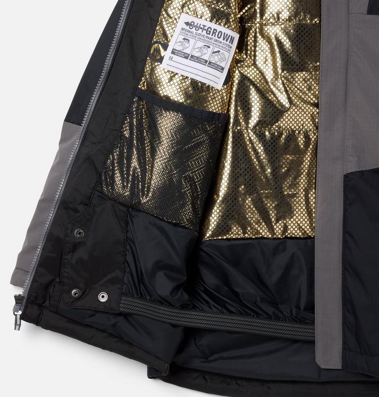 Boys' Mighty Mogul III Jacket, Color: Black, City Grey, image 3