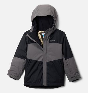 Boys' Mighty Mogul III Jacket, Color: Black, City Grey, image 5