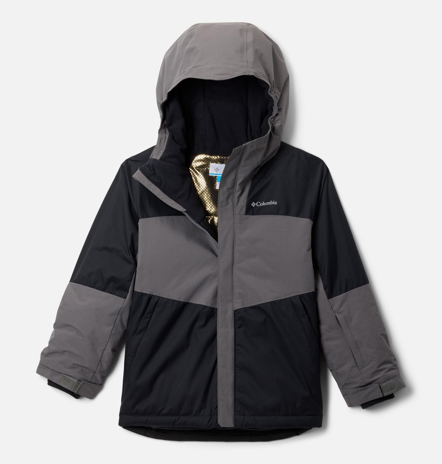 Куртка Columbia Mighty Mogul III Jacket для мальчиков, цвет: Чёрный / Серый — фото 1