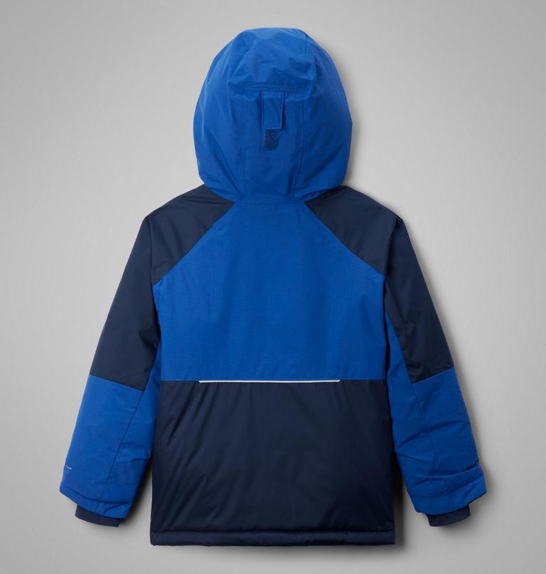 Boy's Mighty Mogul III Waterproof Ski Jacket, Color: Collegiate Navy, Mountain Blue, image 2