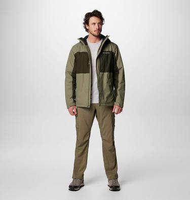 Men's Tipton Peak III Waterproof Insulated Jacket, Color: Stone Green, Greenscape, image 11