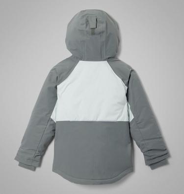 Girl's Mighty Mogul III Waterproof Ski Jacket, Color: Tea Light, Sedona Sage, image 2