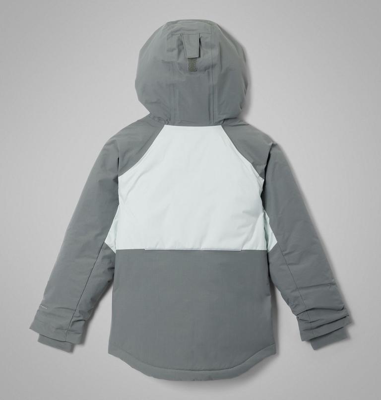 Girl's Mighty Mogul III Waterproof Ski Jacket, Color: Tea Light, Sedona Sage, image 2