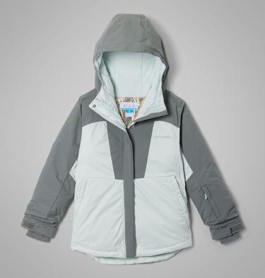 Girl's Mighty Mogul III Waterproof Ski Jacket, Color: Tea Light, Sedona Sage, image 1
