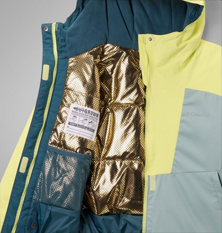 Girls' Mighty Mogul III Jacket, Color: Crushed Blue, Neon Light, image 3