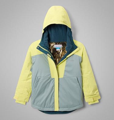 Chaqueta de esquí impermeable Mighty Mogul III para niña, Color: Crushed Blue, Neon Light, image 5