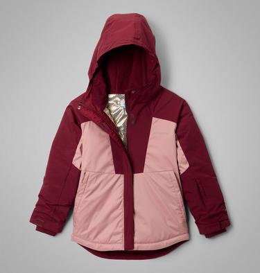 Chaqueta de esquí impermeable Mighty Mogul III para niña, Color: Eraser Pink, Rich Wine, image 1
