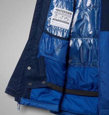 Boys' Alpine Action III Waterproof Ski Jacket, Color: Mountain Blue Melange, Collegiate Navy, image 6