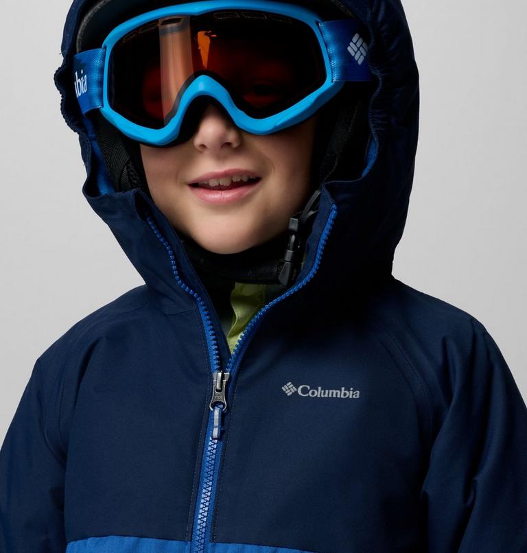 Boys' Alpine Action III Waterproof Ski Jacket, Color: Mountain Blue Melange, Collegiate Navy, image 6