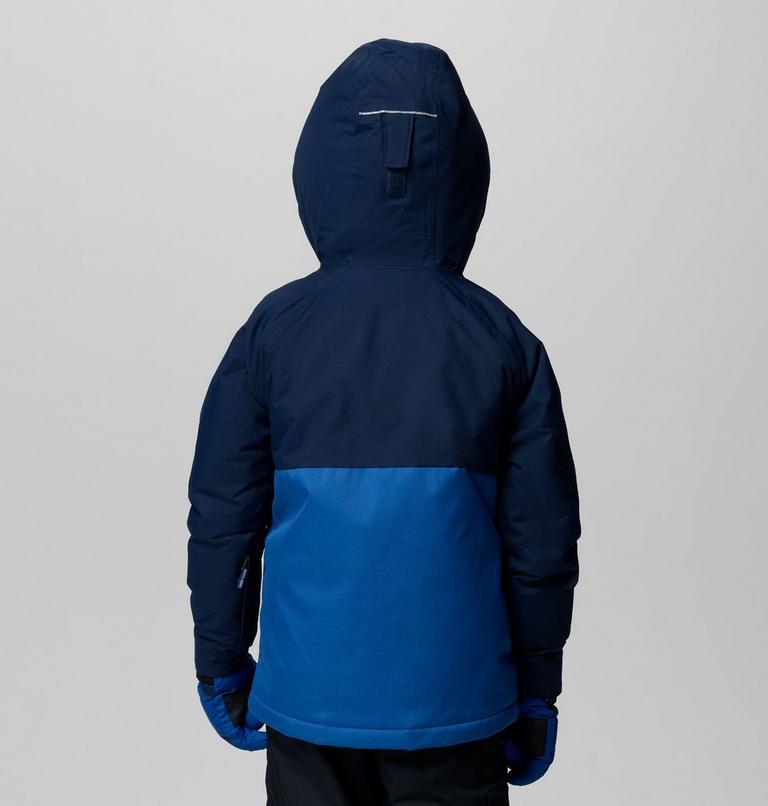 Boys' Alpine Action III Waterproof Ski Jacket, Color: Mountain Blue Melange, Collegiate Navy, image 3