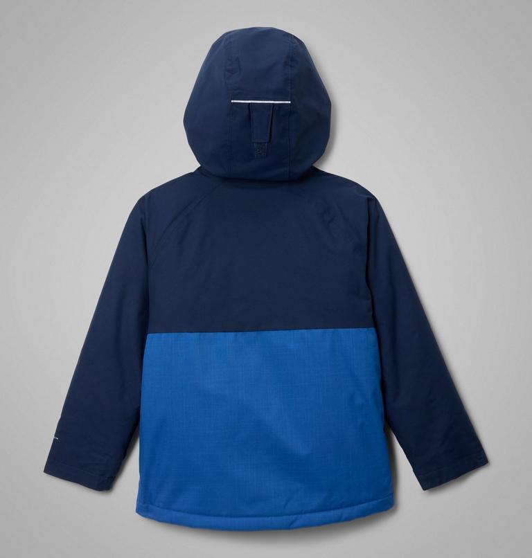 Boys' Alpine Action III Waterproof Ski Jacket, Color: Mountain Blue Melange, Collegiate Navy, image 2