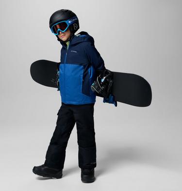 Boys' Alpine Action III Waterproof Ski Jacket, Color: Mountain Blue Melange, Collegiate Navy, image 1
