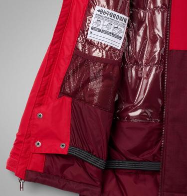 Boys' Alpine Action III Waterproof Ski Jacket, Color: Rich Wine Melange, Mountain Red, image 3
