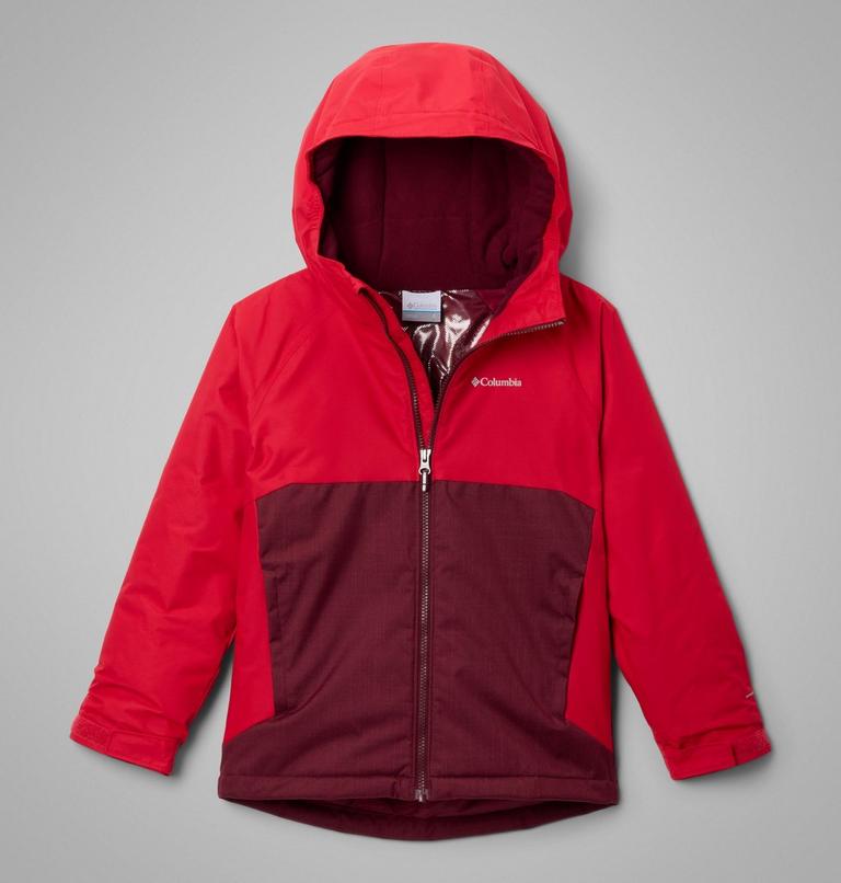 Boys' Alpine Action III Waterproof Ski Jacket, Color: Rich Wine Melange, Mountain Red, image 1
