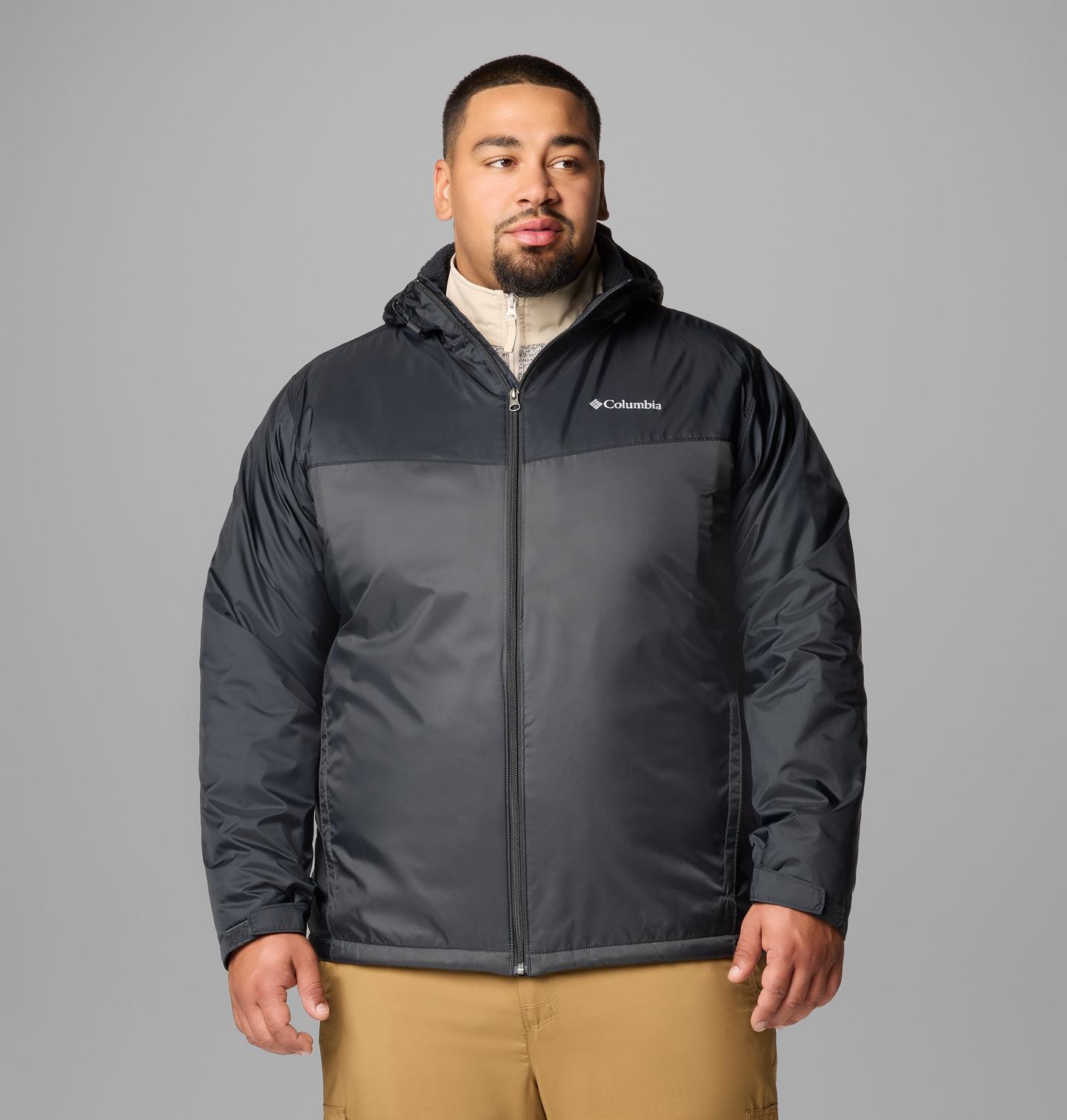 Мужская куртка Columbia Glennaker II Sherpa Lined Jacket - Big, цвет: Чёрный — фото 1