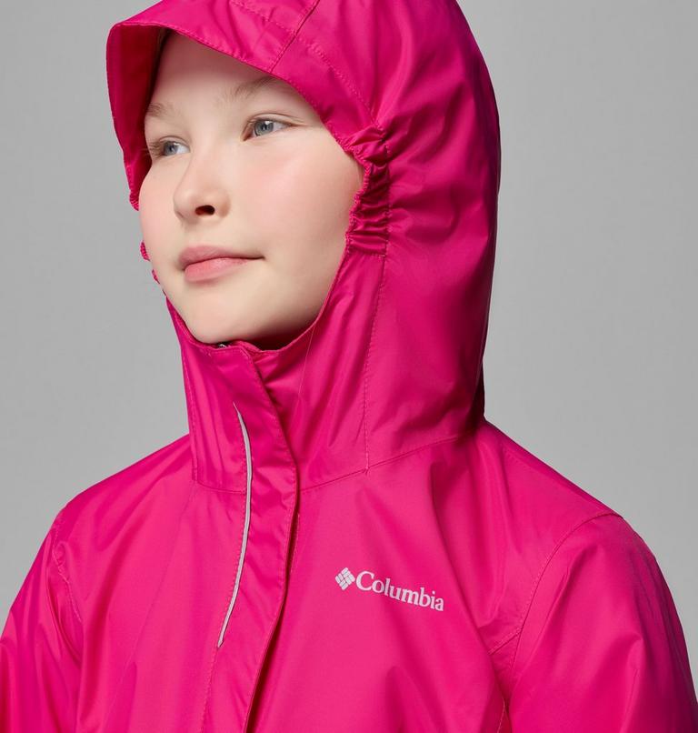 Girls' Arcadia II Waterproof Jacket, Color: Guava Pink, image 6