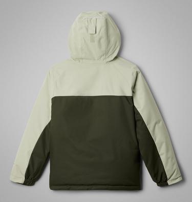Boys' Hikebound II Insulated Waterproof Jacket, Color: Greenscape, Safari, image 2