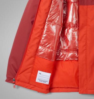 Boys' Hikebound II Insulated Waterproof Jacket, Color: Super Sonic, Red Oxide, image 3