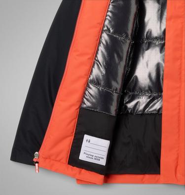 Boys' Hikebound II Insulated Waterproof Jacket, Color: Zing, Black, image 6