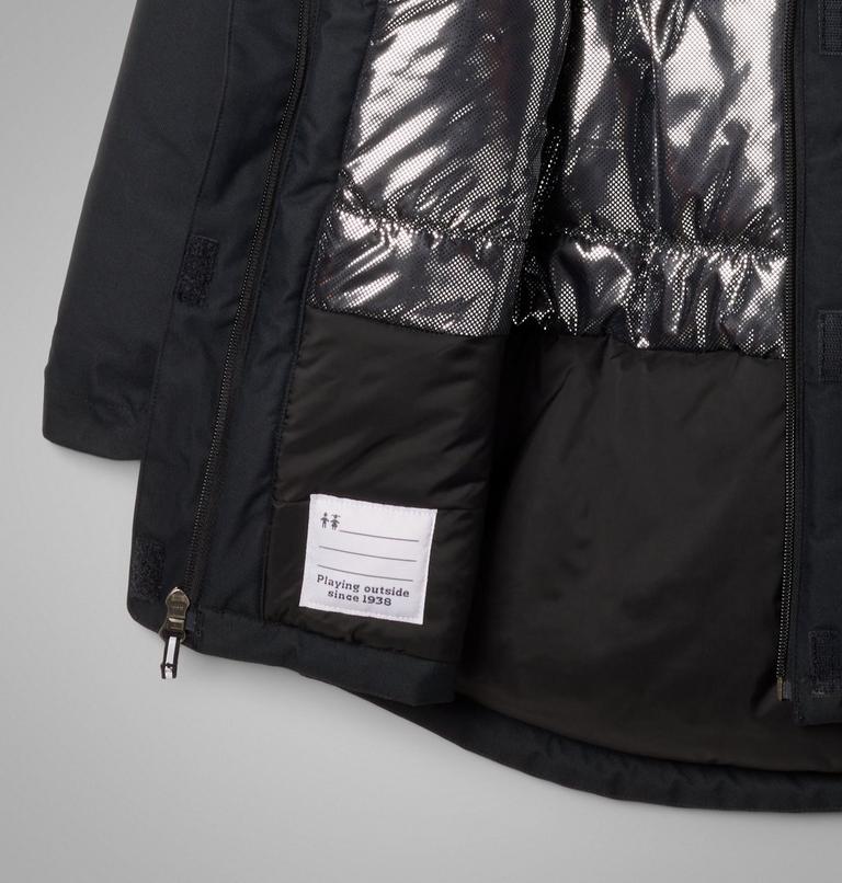 Chaqueta larga, impermeable y aislante con capucha Hikebound II para niña, Color: Black, image 3