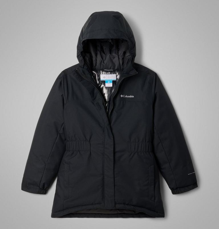 Chaqueta larga, impermeable y aislante con capucha Hikebound II para niña, Color: Black, image 1