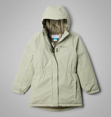 Girls' Hikebound II Long Insulated Jacket, Color: Safari, image 1