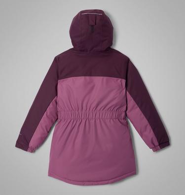 Girls' Hikebound II Long Insulated Jacket, Color: Antique Mauve, Moonvista, image 4