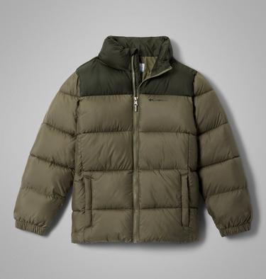 Youth Puffect II Puffer Jacket, Color: Stone Green, Greenscape, image 3