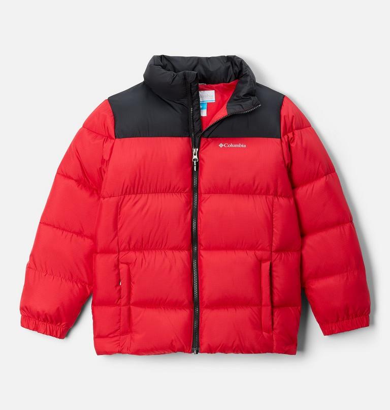 Youth Puffect II Puffer Jacket, Color: Mountain Red, Black, image 1