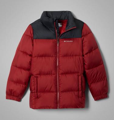 Youth Puffect II Puffer Jacket, Color: Red Oxide, Black, image 5