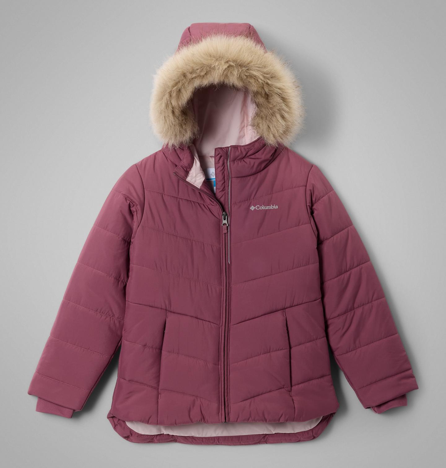 Куртка Columbia Katelyn Crest III Hooded Jacket для девочек, цвет: Состаренный розовато-лиловый — фото 1