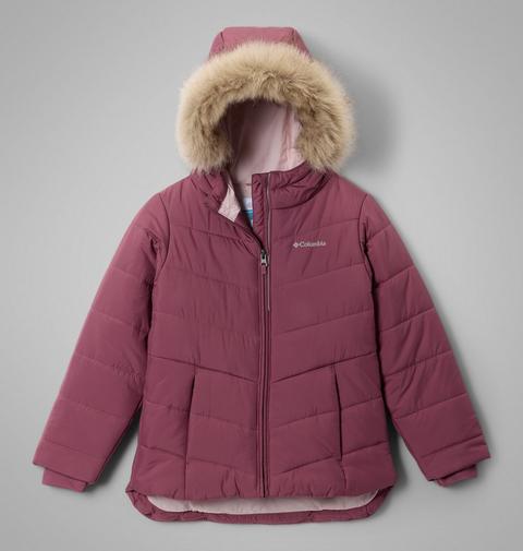 Куртка Columbia Katelyn Crest III Hooded для девочек, цвет: Состаренный розовато-лиловый