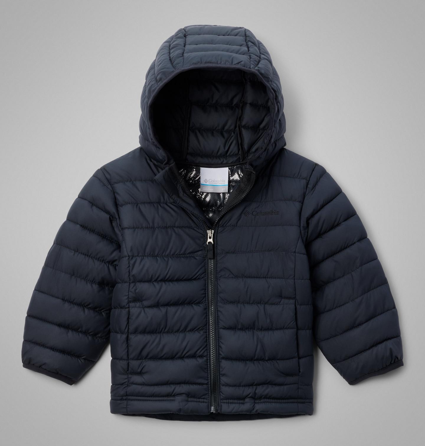 Куртка Columbia Powder Lite II Hooded Jacket для мальчиков-малышей, цвет: Чёрный — фото 1