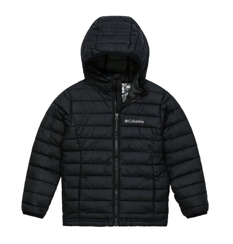 Veste Isolée à Capuche Powder Lite II Garçon, Color: Black, image 1
