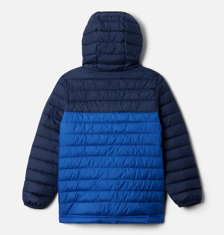 Veste Isolée à Capuche Powder Lite II Garçon, Color: Mountain Blue, Collegiate Navy, image 2