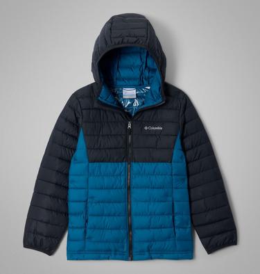 Veste Isol&eacute;e &agrave; Capuche Powder Lite II Gar&ccedil;on, Color: Phoenix Blue, Black, image 5