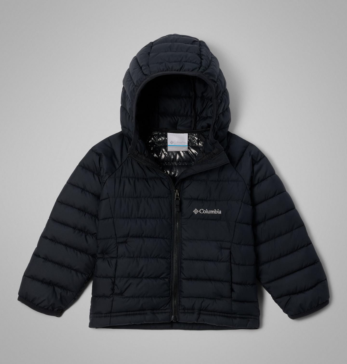 Куртка Columbia Powder Lite II Hooded Jacket для девочек-малышей, цвет: Чёрный — фото 1