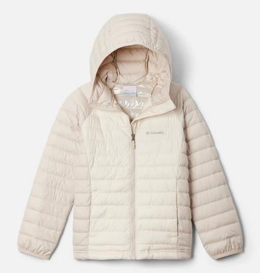 Veste Isolée à Capuche Powder Lite II Fille, Color: Chalk, Dark Stone, image 10